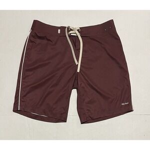 Rhythm Board Shorts Men's Size 32 X 9.5 Burgundy Maroon Stretch Swim Trunks